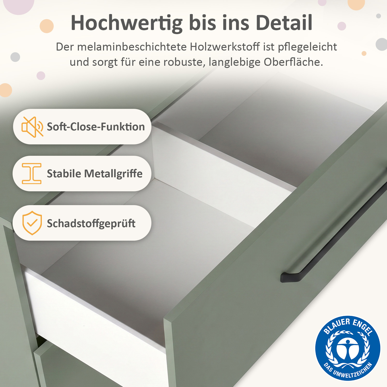 ESSENTIALS Wickelkommode - die Kleine in Schilfgrün: Details | arthur berndt