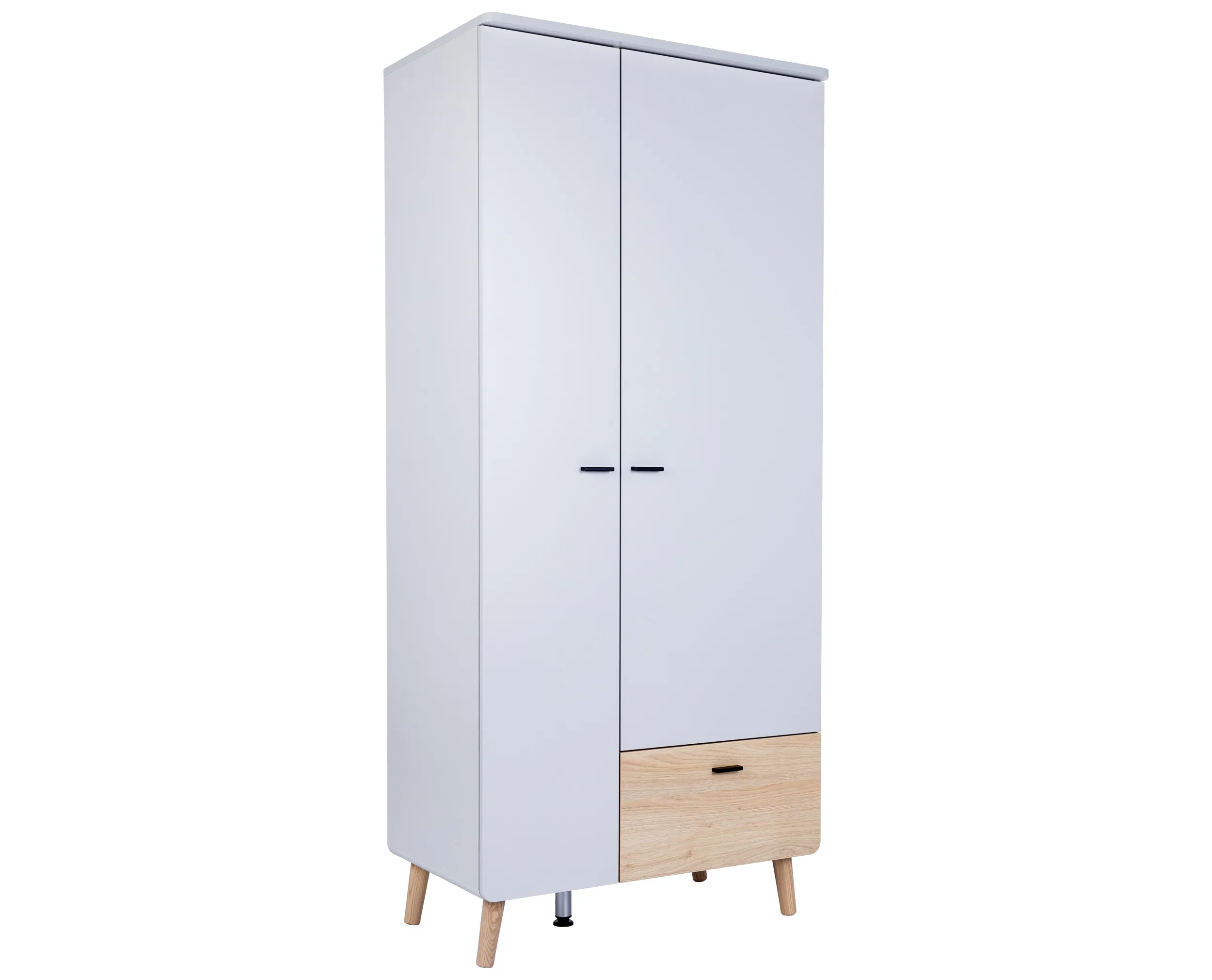 6-teiliges Babymöbel-Set LOVIS mit 2-trg. Kleiderschrank und schmaler Wickelkommode