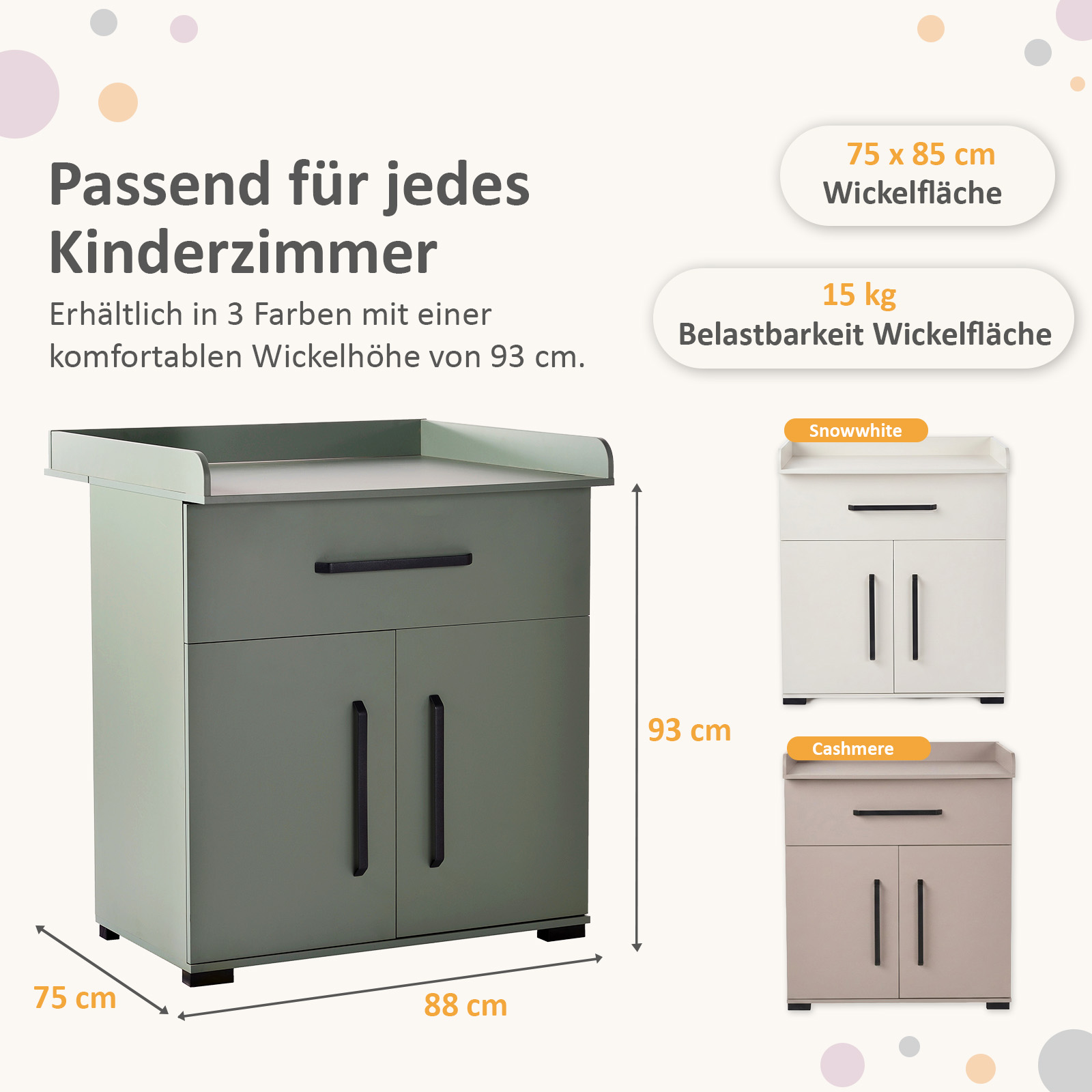 ESSENTIALS Wickelkommode - die Kleine: erhältlich in 3 Farben | arthur berndt