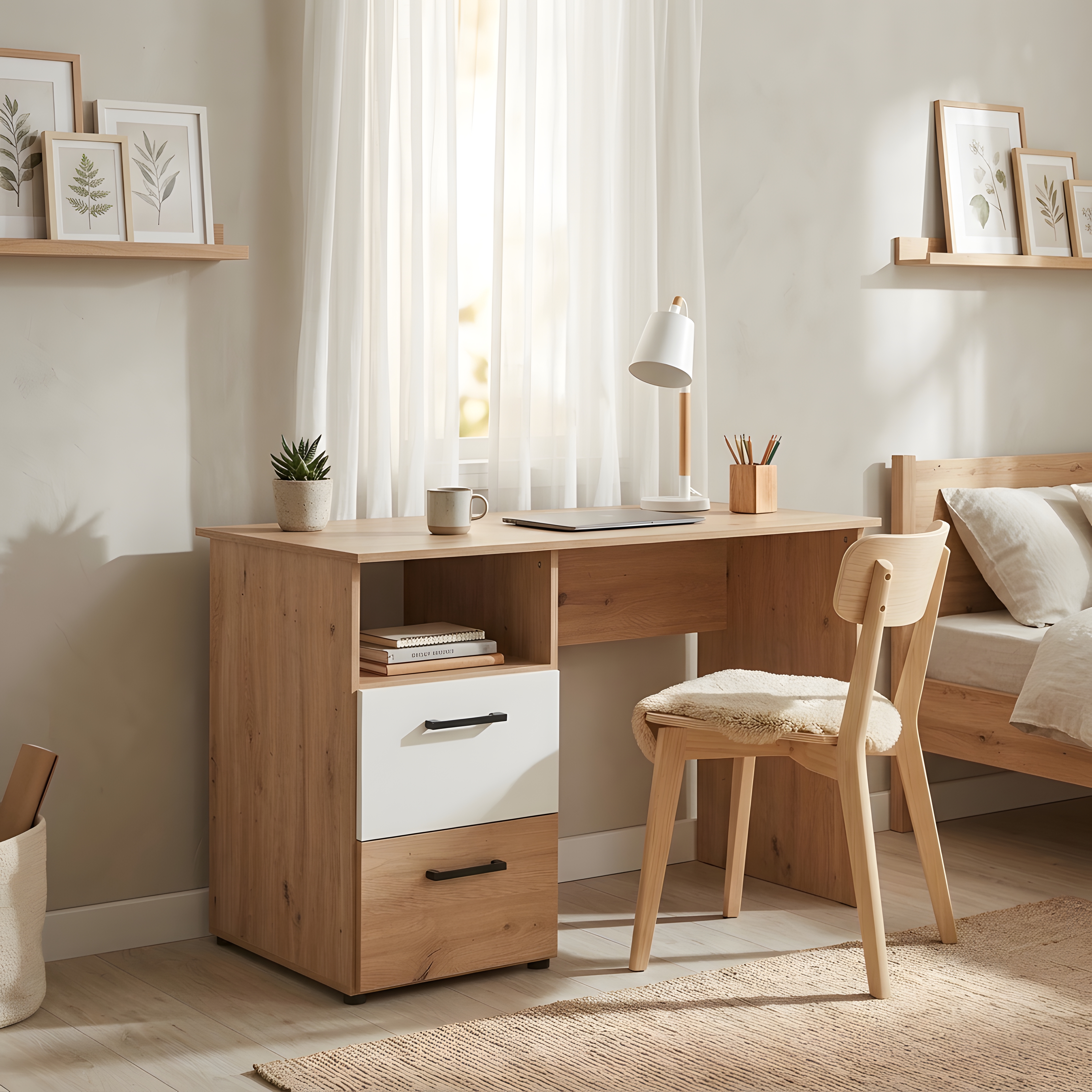 5-teiliges Jugendzimmer-Megaset »Bente« Artisan Oak (Liegefläche 90 x 200 cm)
