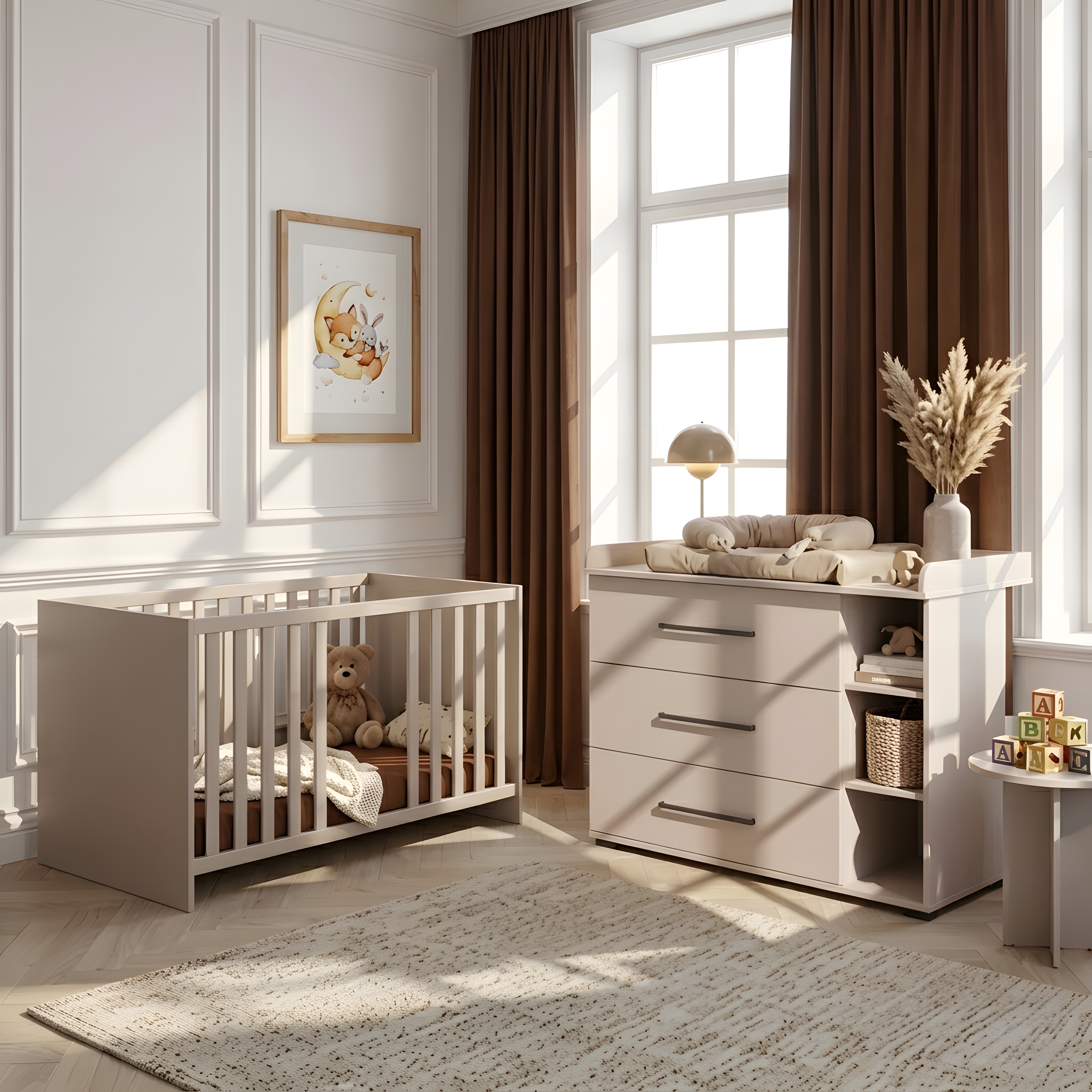 Satz Umbauseiten für Essentials Kinderbett in Cashmere