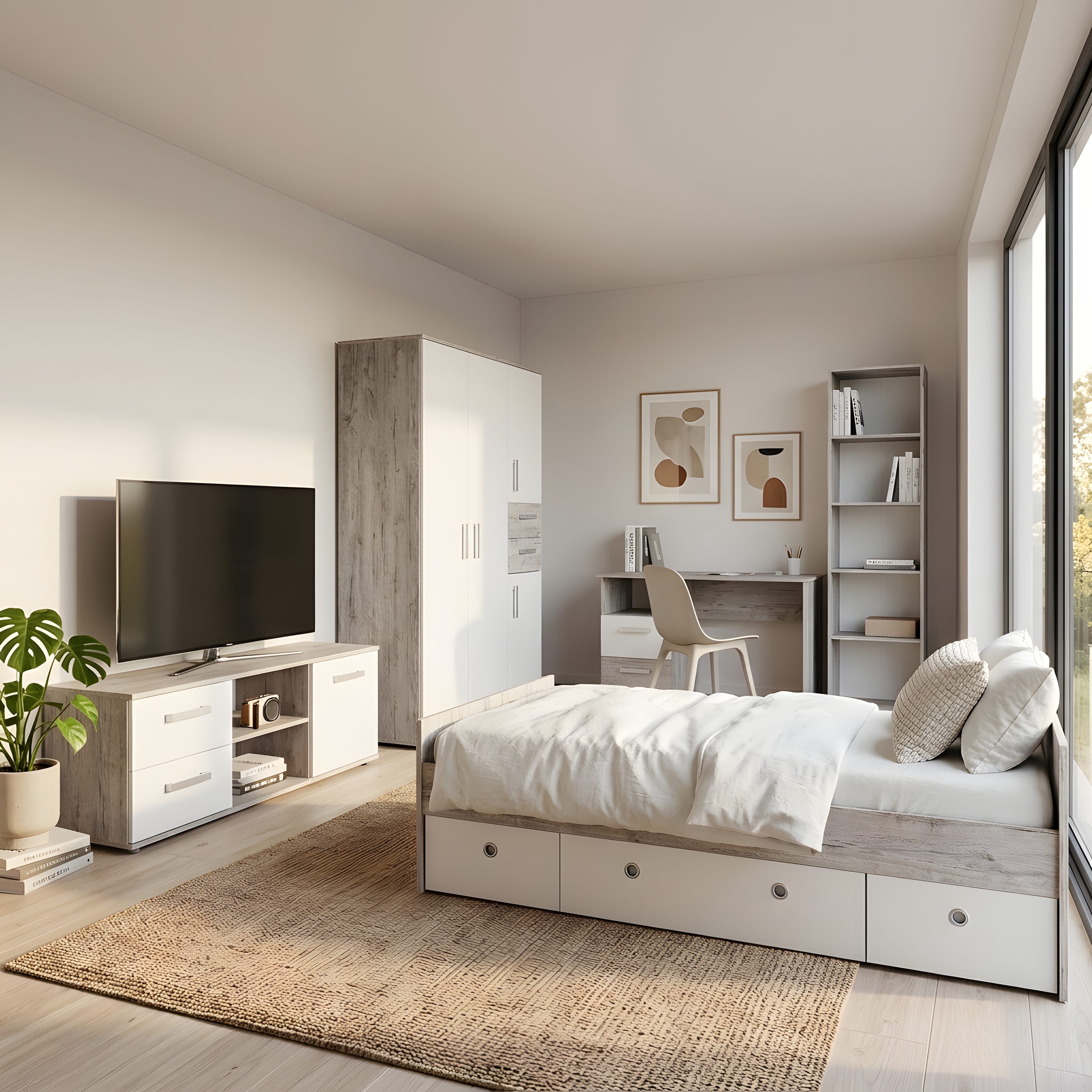 Arthur Berndt 5tlg Jugendzimmer Bente Eiche-Sand i